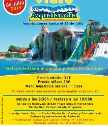 VIAJE AQUALANDIA 19 DE JULIO