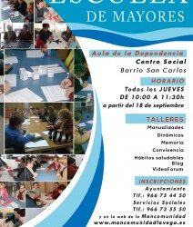 Es septiembre se han puesto en marcha las actividades para mayores: escuela de mayores y gerontogimnasia
