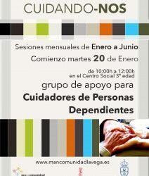 El martes 20 de enero, sesión de Cuidando-nos, grupo de apoyo emocional a cuidadores de personas dependientes