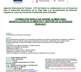 Curso Manipulador de Alimentos y gestión de alérgenos en Redován