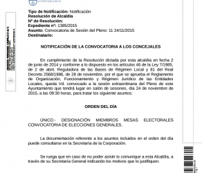 Pleno extraordinario 24-11-2015