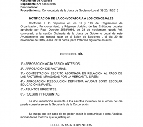 Junta Gobierno Local 20-11-2015