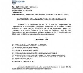 Junta Gobierno Local 21-12-2015