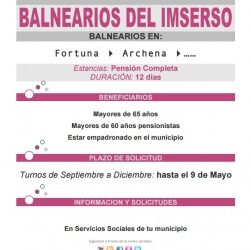 Balnearios del Imserso 2016