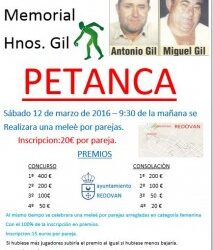 Quinto Torneo Memorial Hermanos Gil de Petanca
