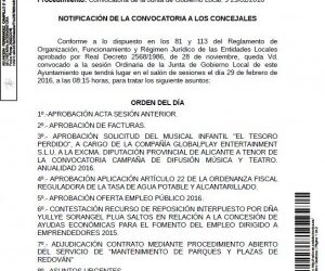 Junta de Gobierno Local 29-02-2016