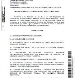 Junta de Gobierno Local 12-02-2016