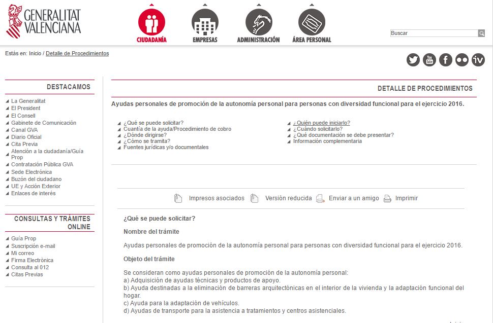 Ayudas para promoción autonomía personal y atención especializada residencial de personas con diversidad funcional