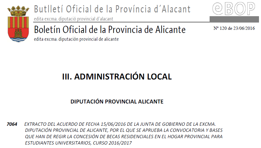 Becas residenciales en el hogar provincial para estudiantes universitarios