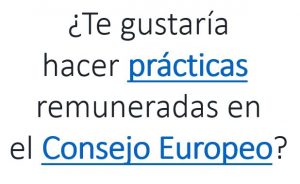 Prácticas remuneradas en el Consejo Europeo
