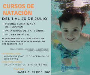 CURSO DE NATACIÓN – Información e inscripciones
