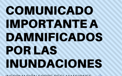 INFORMACIÓN IMPORTANTE DAMNIFICADOS POR RIADAS