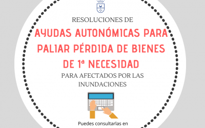 Resoluciones ayudas autonómicas de la DANA para paliar la pérdida de los bienes de primera necesidad