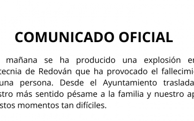 Comunicado oficial del Ayuntamiento de Redován y Decreto de Luto Oficial
